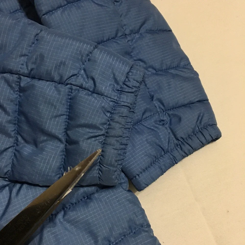 Columbia Puffer Jacket Kids Size S Blue Hooded Quilted Full Zip